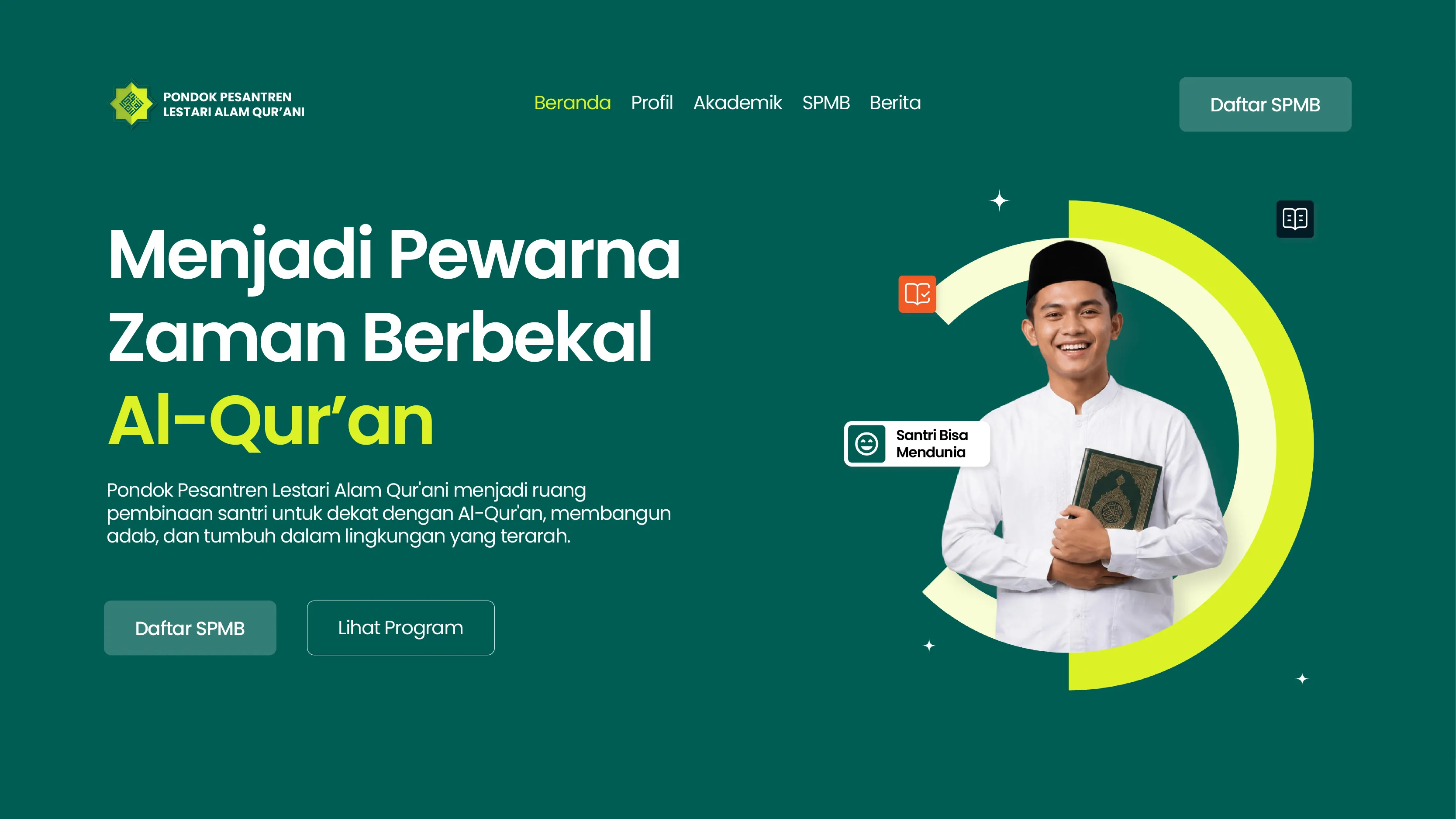 Pondok Pesantren Lestari Alam Qurani - Portofolio Laman Digital